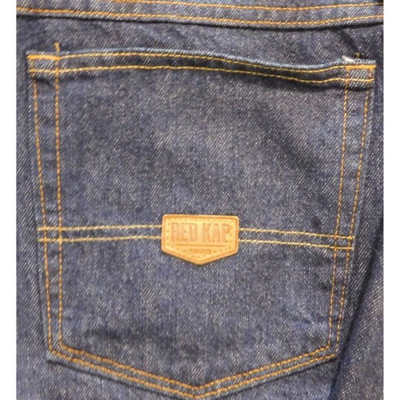 Red Kap Jeans 48x30 Actual L 29 Dark Blue Denim 100% Cotton - Picture 7 of 9